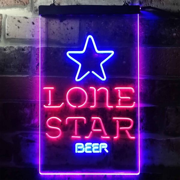 Lone Star Star Dual LED Neon Light Sign